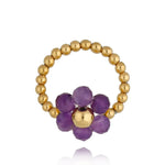 Amethyst Flower Ring