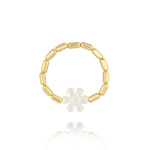 Tania Elastic Gold Flower Ring