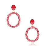 Sienna Fuchsia Crystal Earrings