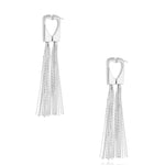 Joanna Long Chain Silver Earrings
