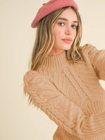 Belle Knit Beige Sweater