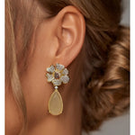 Sandy Flower Crystal Earrings
