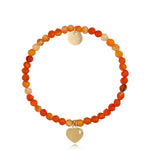 Burnt Orange Agate Elastic Bracelet