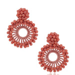 Luminous Terracotta Crystal Earrings