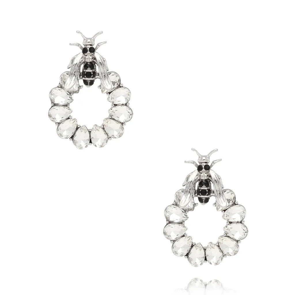 Lucimara Silver Bee Earrings