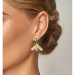 Percy Turquoise Gold Butterfly Earrings