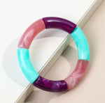 Tricolor Bracelet Purple, Turquoise and Pink