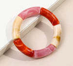 Tricolor Bracelet Beige, Pink and Burnt Orange