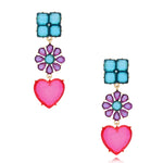 Fuchsia, Turquoise Serenity Earrings