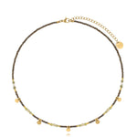 Peridot, Pyrite and Citrin Natural Stone Necklace