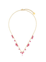 Pink Crystal Necklace Gioia Stainless Steel