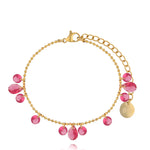 Pink Crystal Bracelet Gioia Stainless Steel