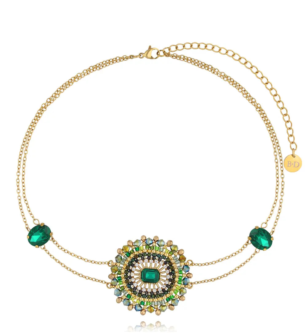 Bali Green Crystal Choker
