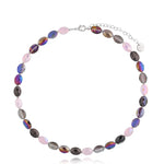 Purple and Lilac Crystal Necklace Togue