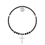 Tourmaline Bracelet with Silver Cross Lifestyle