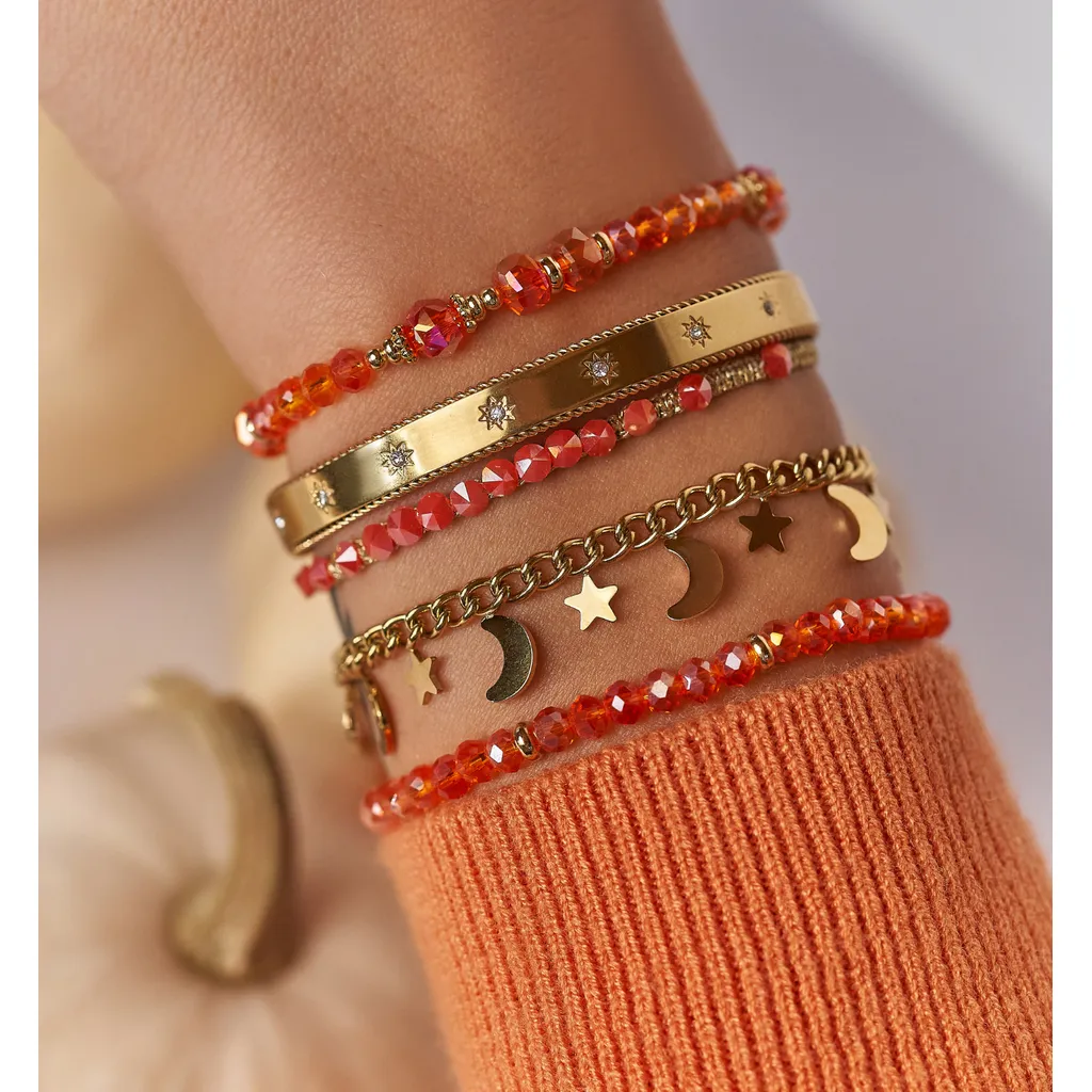 Moon and Star Gold Bracelet
