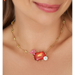 Flora Belle Pink Flower Necklace