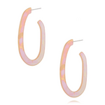 Bella Toffee Iridescent Hoop Earrings