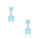 Celestial Drops Light Blue Dangle Earrings