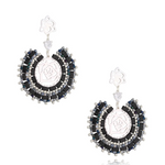 Sanur Rose Black Earrings