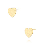 Gold Heart Earrings Battito d'Amore