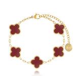 Burgundy Clover Bracelet Clover