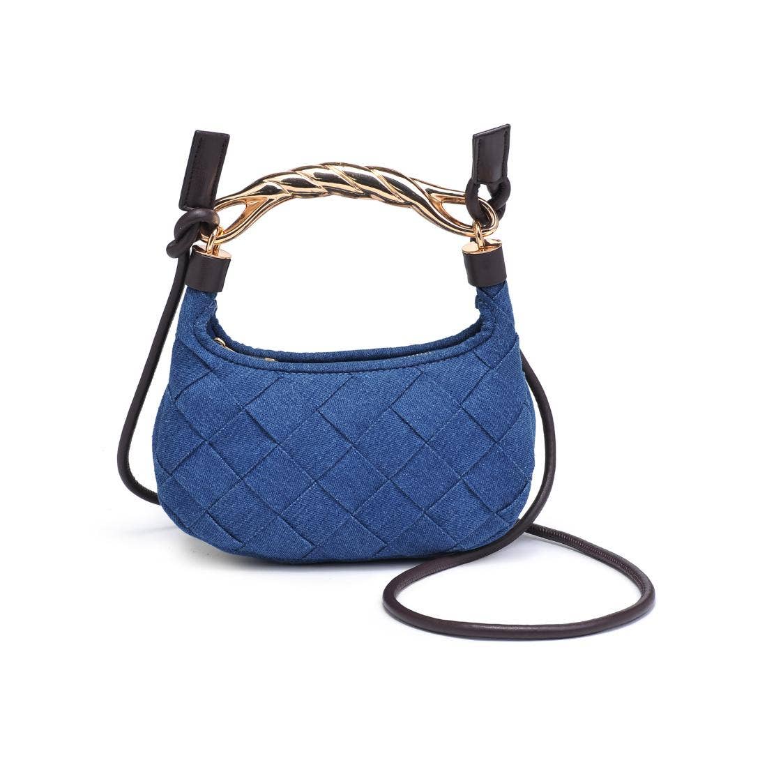 Denim Gold Handle Purse
