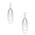 Allure oval silver earrings