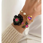 Rose Dragonfly Bracelet Fuchsia