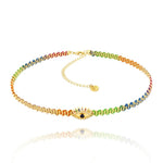 Evil Eye Colorful Choker