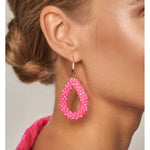 Luminous Raspberry Crystal Earrings