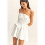 Strapless Ruffled Mini Romper