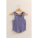 Dusty Indigo Acid Washed Tank Top