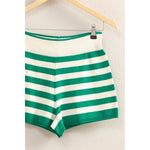 Fitted Striped Knit Shorts