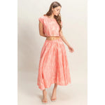 Coral Jacquard Floral Set