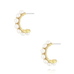 Anna Pearl Hoop Earrings