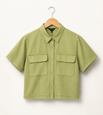 Light Green Button-Up Top