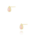 Pink Opal stud earrings