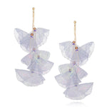 Iridescent Denim Blue Blossom Earrings