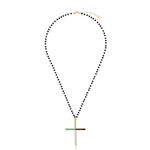 Mixed Color Gold Chain Cross Necklace