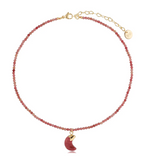 Casablanca Rhodochrosite Moon Choker Necklace