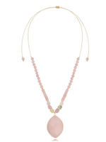 Light Pink Quartz Adjustable Necklace