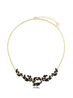 Affection Black Crystal Gold Necklace