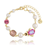 Mrs. Lady Pearls and Beetle Bracelet