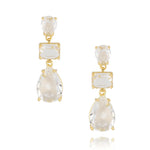 Clear Crystal Drop Earrings