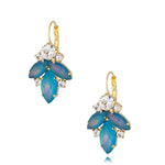 Teal Crystal Dangle Earrings