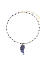 Melody Sodalite Stone Angel Wing Necklace