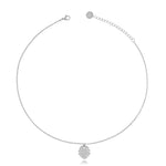 Silver Necklace with Leaf Pendant