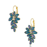 April Teal Crystal Earrings
