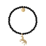 Gold Horse Onyx Bracelet